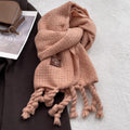 Cashmere-Feel Tassel Scarf - DippedShop Wholesale - #7891