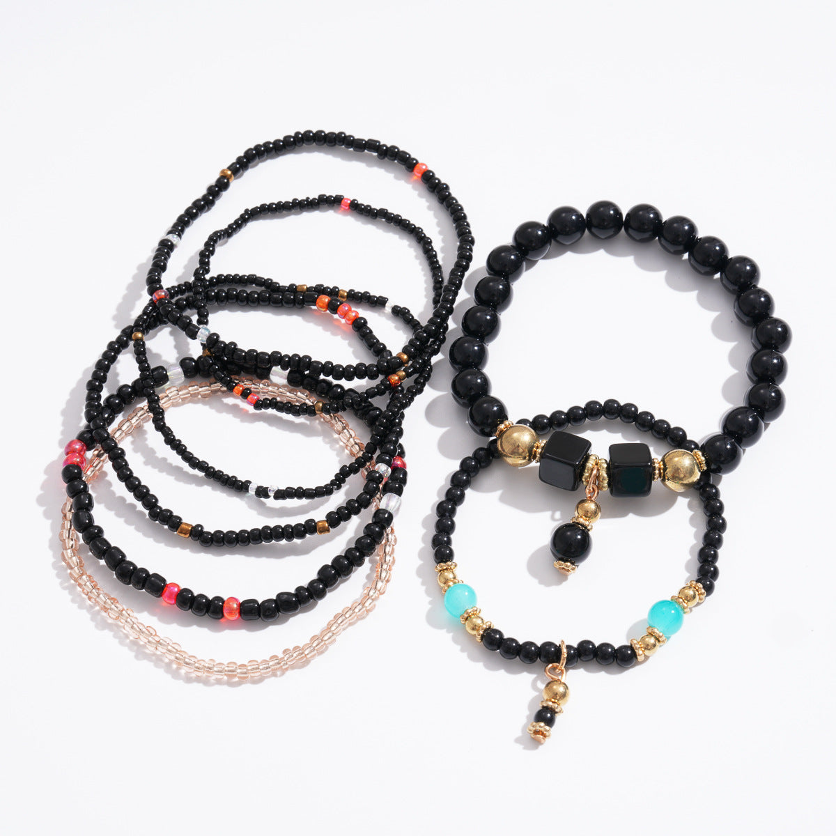 Boho Style Multi Layer Beaded Chain Bracelets 6W6JBR632