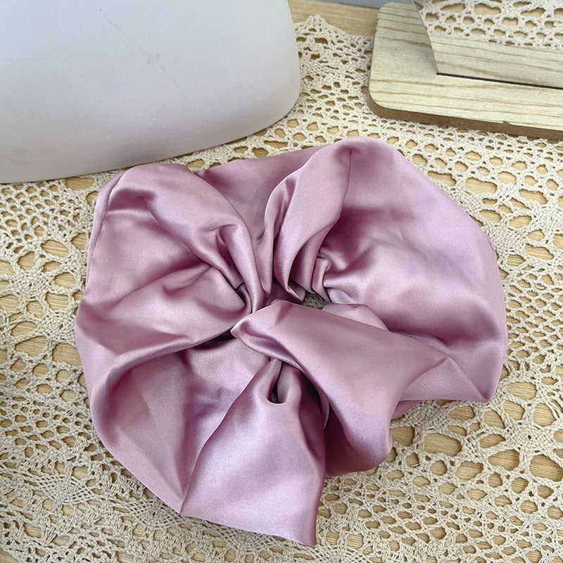 Oversized Solid Color Satin Elastic Scrunchies MK2BW6W6HSR48