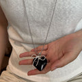 Minimalist Metal Heart Pendant Necklace 6W6JNC648