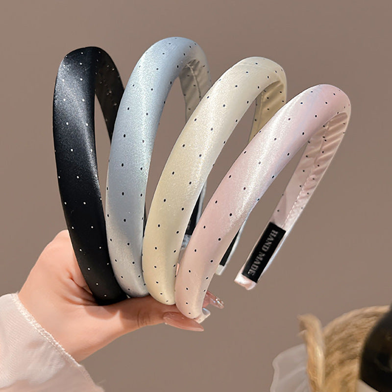 Sweet Polka Dots Satin Thin Headband MK2SPM6W6HBD13