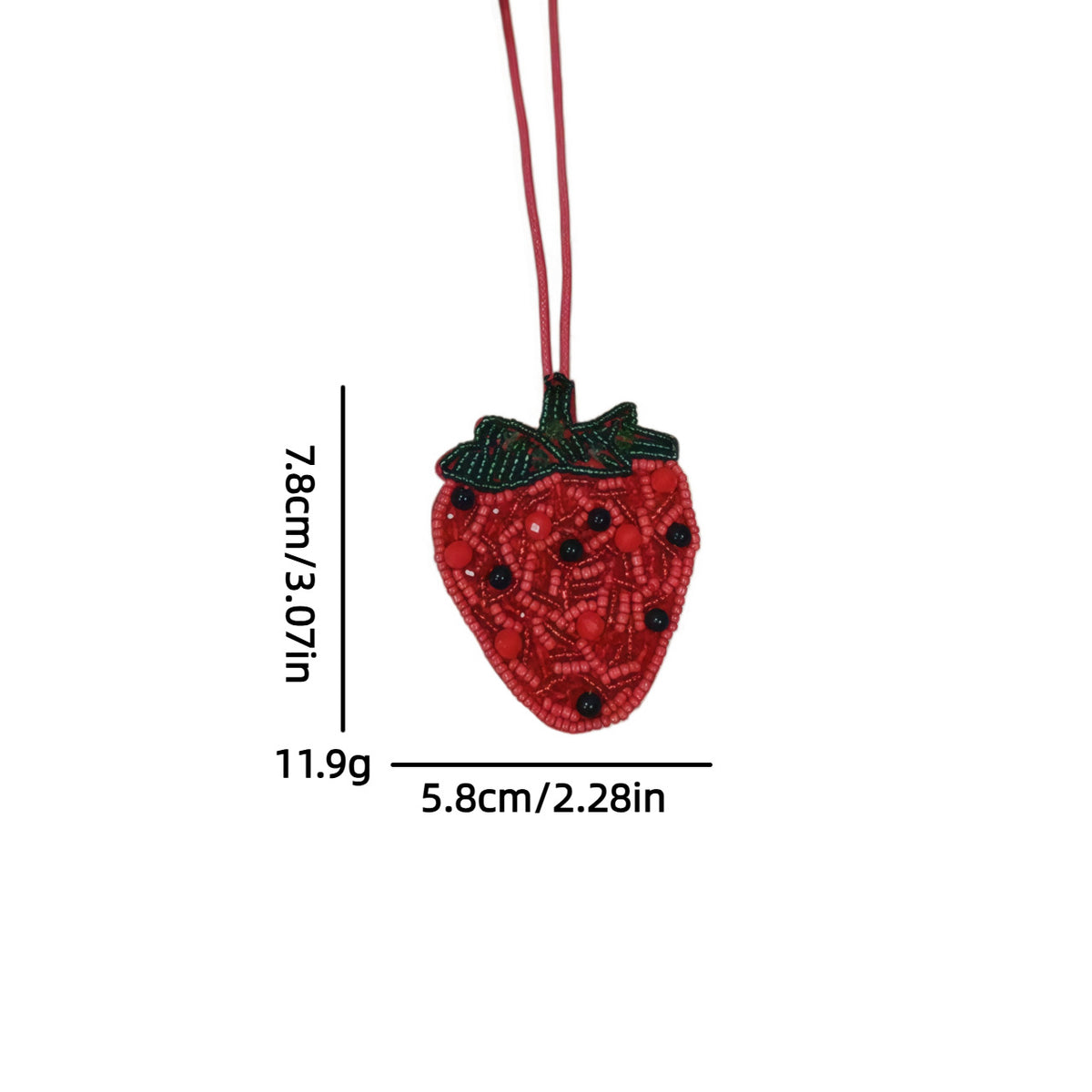 Fresh Handmade Beads Cherry Pendant Bag Charm 6W10BBC801
