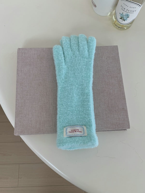 Fuzzy Plush Long Gloves - DippedShop Wholesale - #2691
