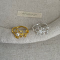 Floral Pearl Open Ring - DippedShop Wholesale - #5507