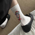 Floral Bow Crew Socks - DippedShop Wholesale - #7251