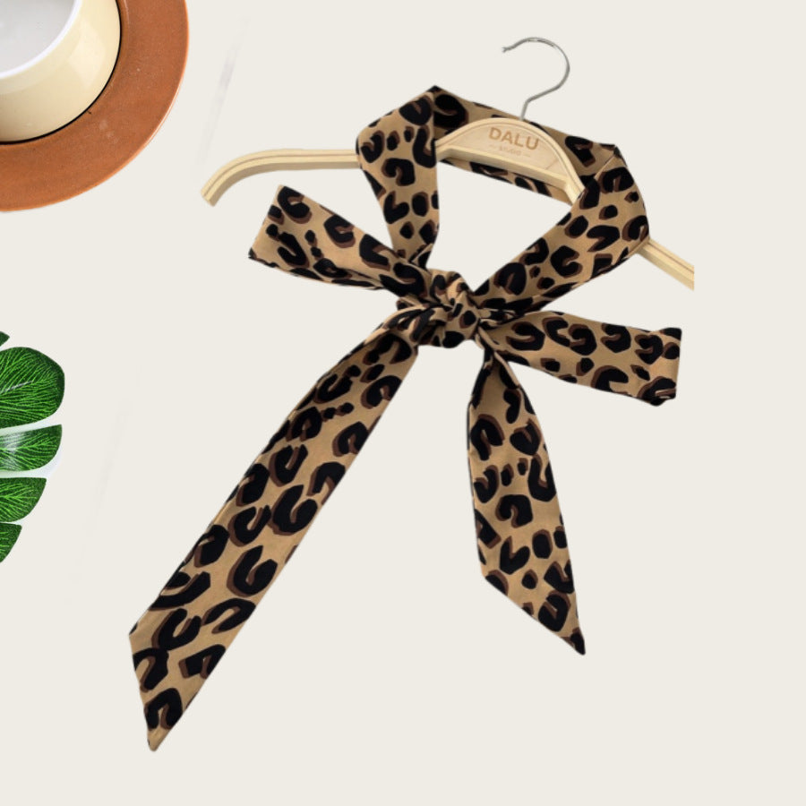 Retro Leopard Print Silk Scarf 6W6NSI218