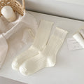 Cute Solid Color Breathable Ruffle Crew Socks 6W8FSO524