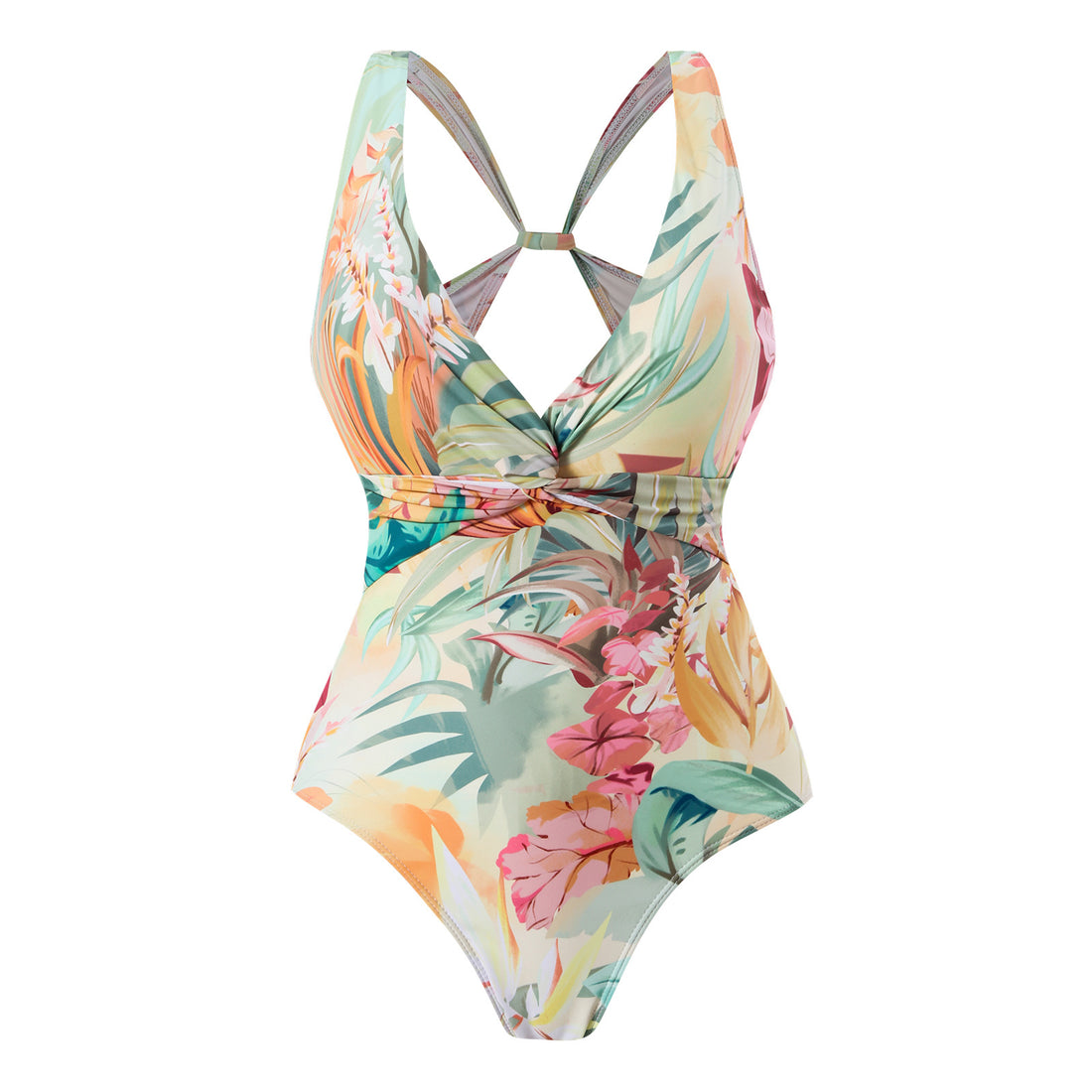 Backless Floral Print Swimwears with Covers DP25C494