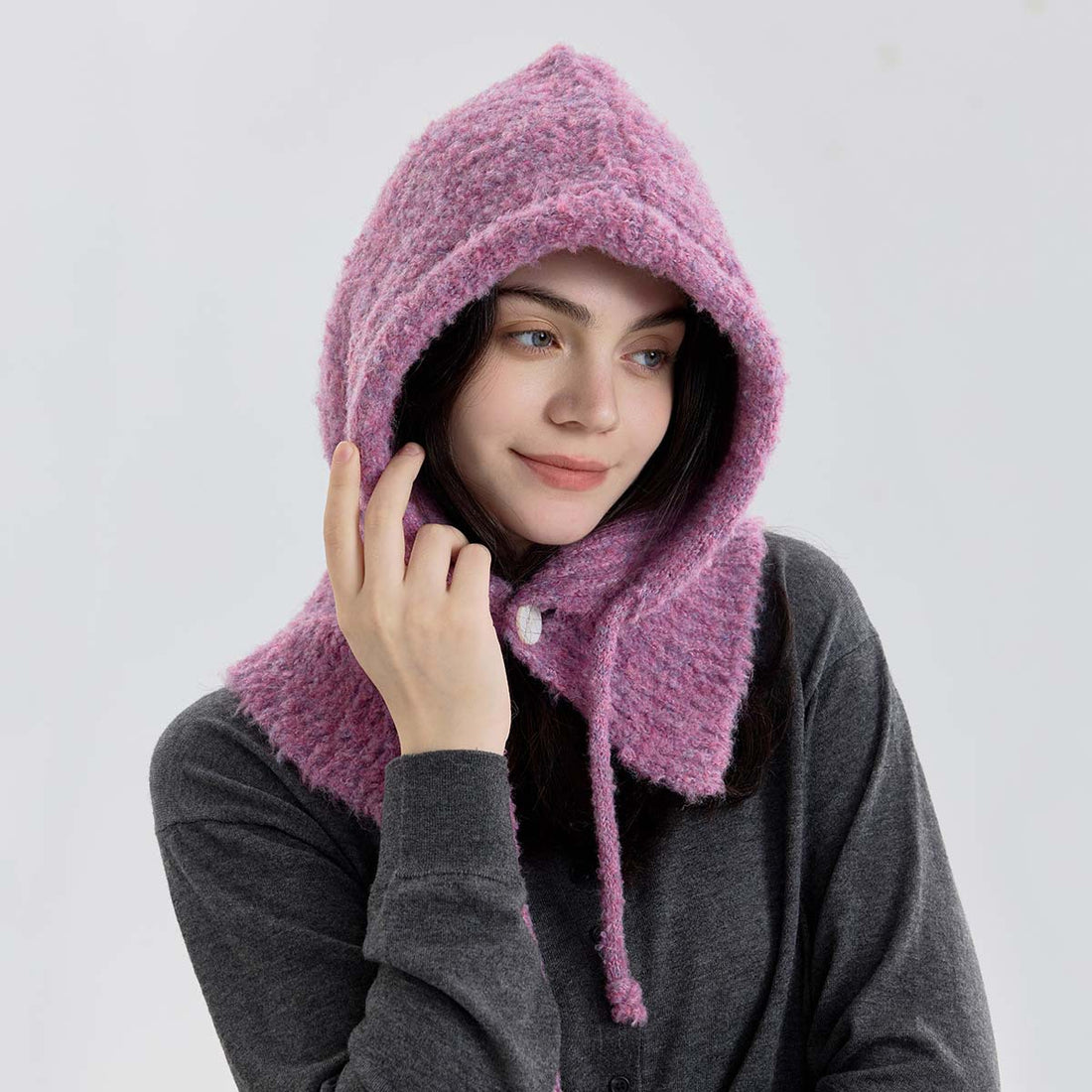 Trendy Hooded Balaclava Scarf Knit Beanie DP25H707