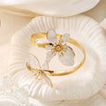 Vinatge Enamel Floral Gold Pla - DippedShop Wholesale - #3651