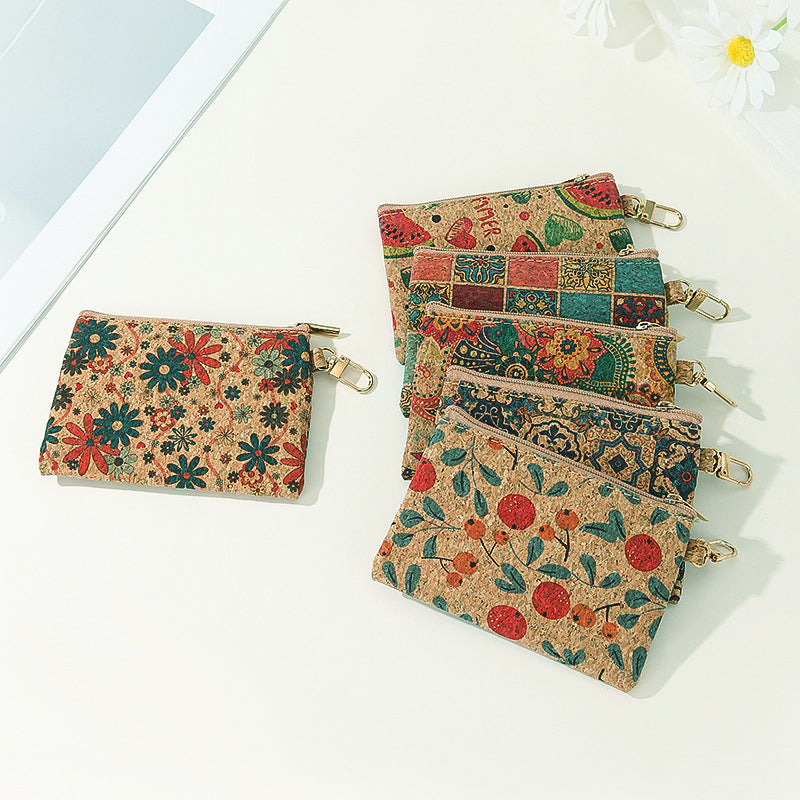 Cork Zipper Coin Purse - DippedShop Wholesale - #9651