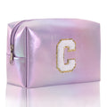 Simple Initial Letter Embroidered Portable Makeup Bag 6S10BOB1037