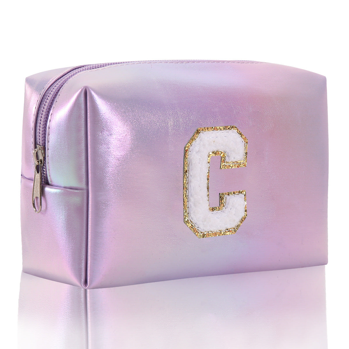 Simple Initial Letter Embroidered Portable Makeup Bag 6S10BOB1037