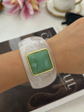 Chunky Oval Resin Wide Bangle Bracelet 6W6JBR606