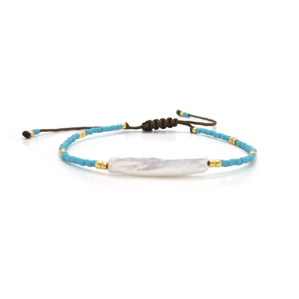 Retro Natural Stones Pearl Adjustable Bracelets 6W6JBR477