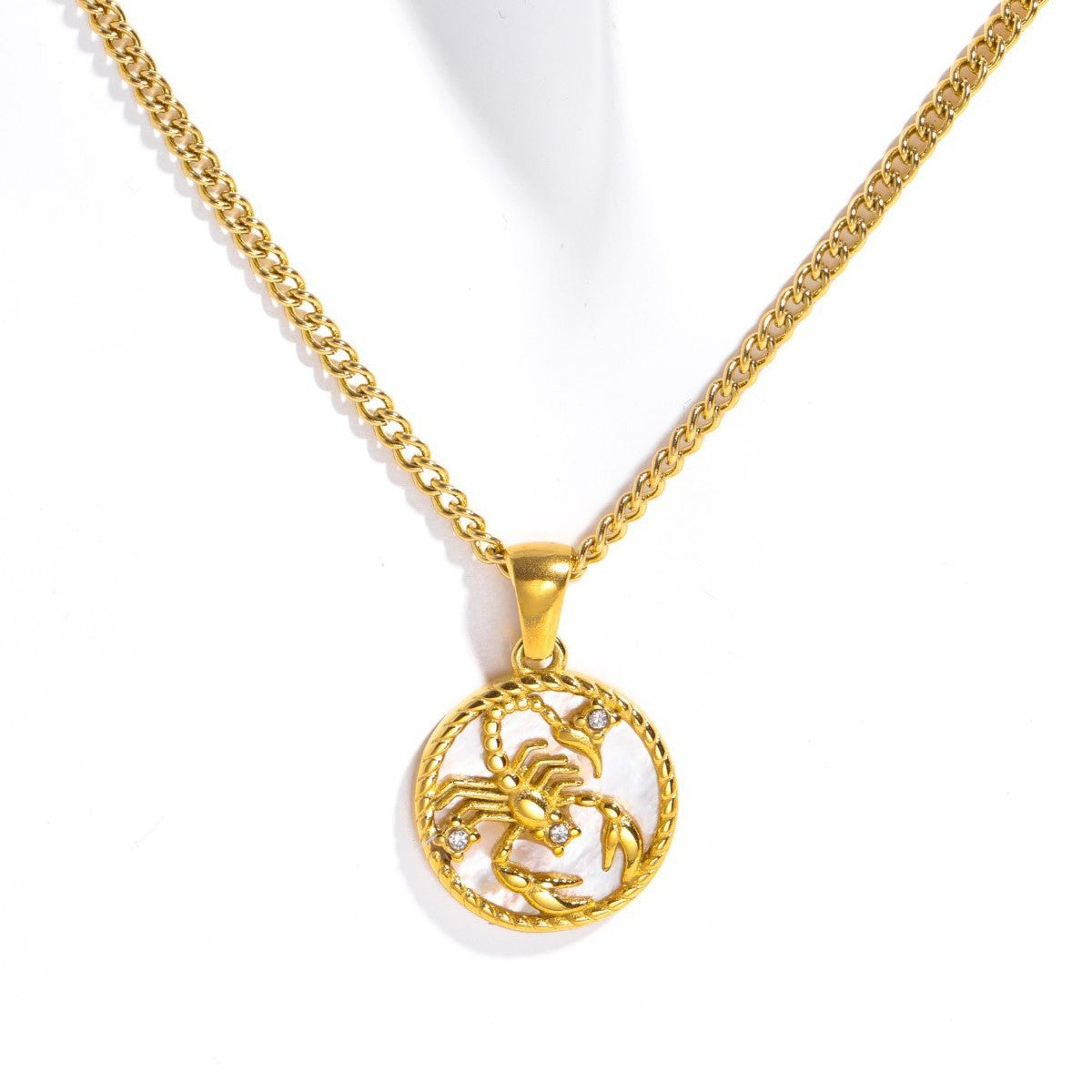 Gold Plated Zodiac Pendant Necklace - DippedShop Wholesale - #9859