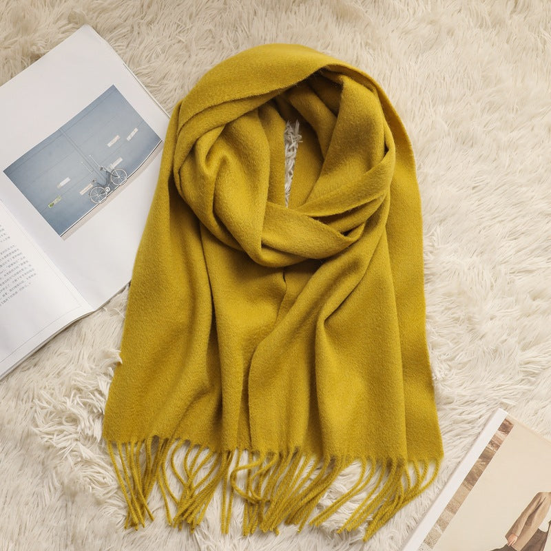 Solid Color Fringe Scarf - DippedShop Wholesale - #0259