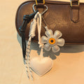 Sweet Heart Floral Pendant Keychain Bag Charm 6W10BBC376
