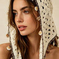 Boho Shell Charm Hollow Headacarf Triangle Scarf 6W1SL14