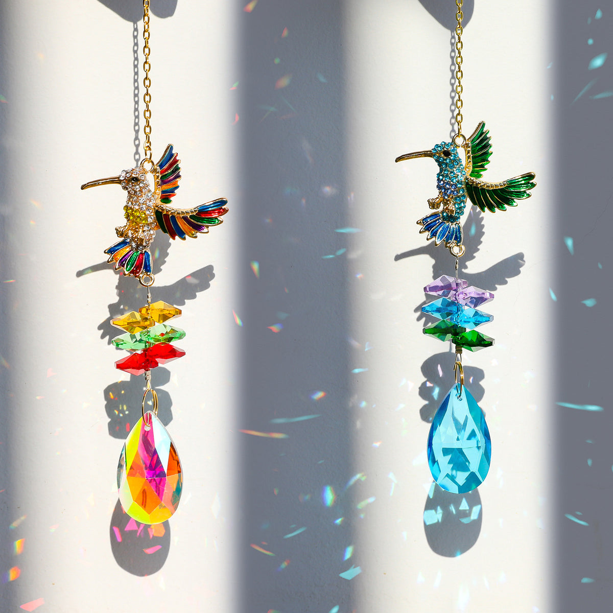 Colorful Hummingbird Crystal Window Hanging Suncatcher 6H7HLS188