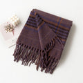 Vintage Soft Plaid Tassel Scarf 6W6NSW289
