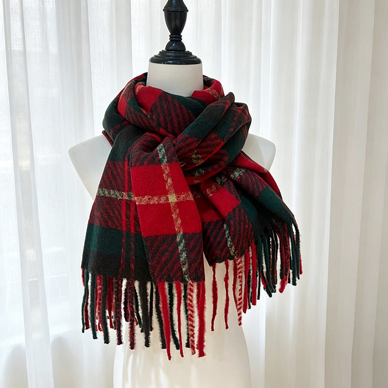 Tartan Plaid Tassel Scarf - DippedShop Wholesale - #1139