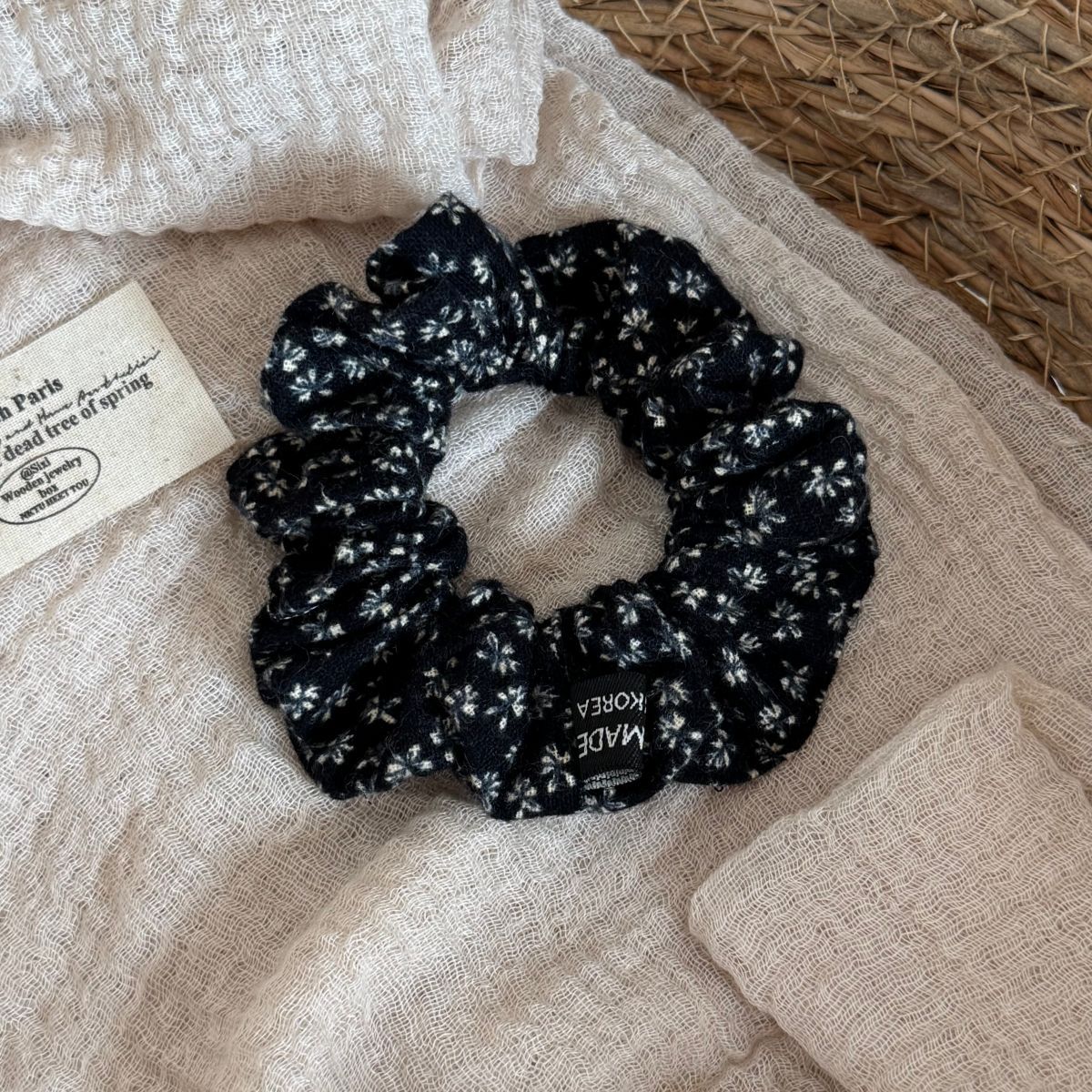 Vintage Floral Ruffled Scrunchies - DippedShop Wholesale - #3059
