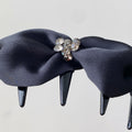 Stylish Solid Color Rhinestones Ruffled Satin Headband MK2SPM6W6HBD22