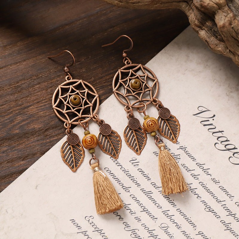 Boho Wooden Dangle Earrings - DippedShop Wholesale - #5299