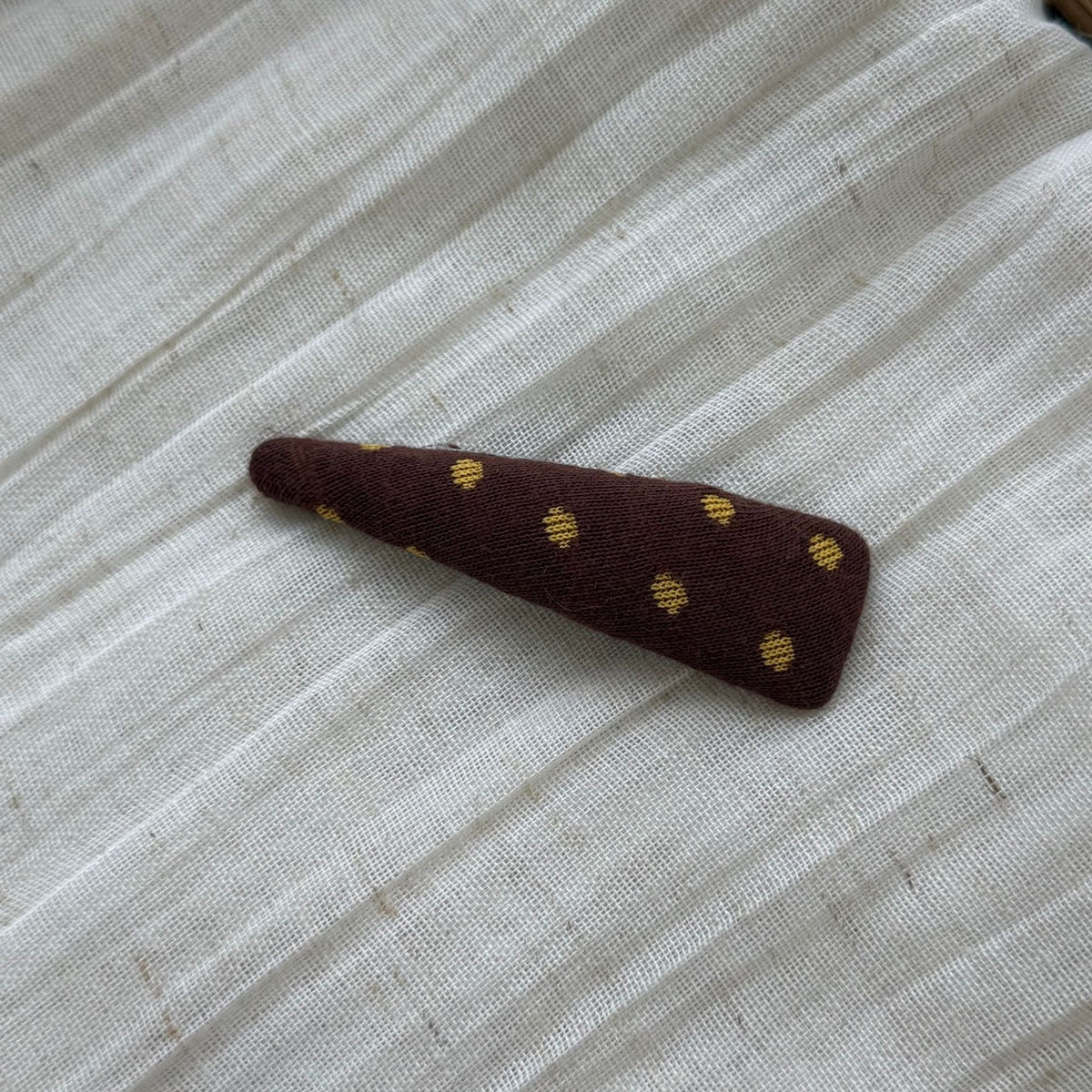 Elegant Polka Dot Non Crease Snap Hair Clip 6W6HCP1678