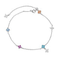 Multi Color Zirconia Clover Ch - DippedShop Wholesale - #3795