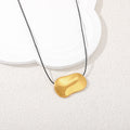 Trendy Irregualr Gold Plated Braided Cord Necklace 6W6JNC400L