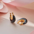 Retro Gold Plated Resin Hoop E - DippedShop Wholesale - #4947