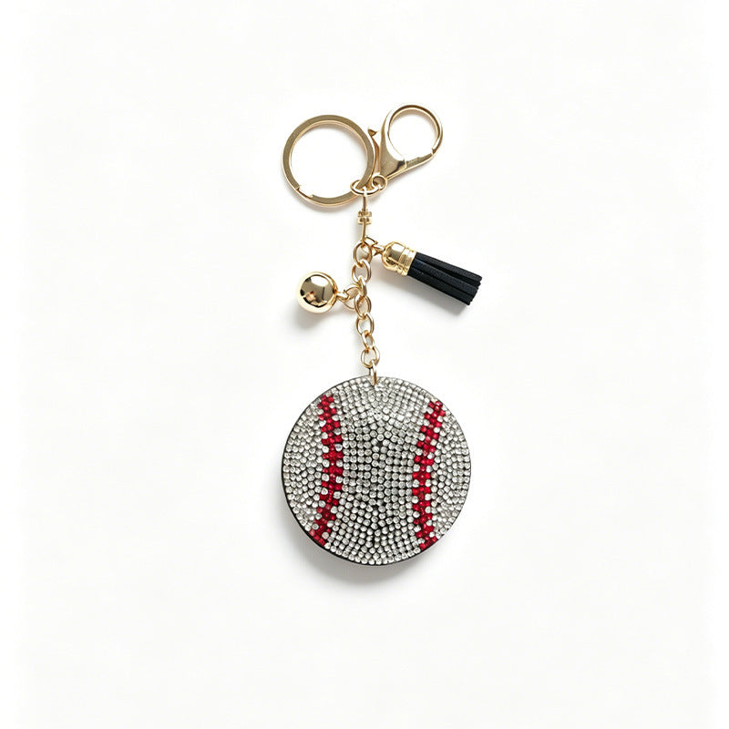 Stylish Rhinestones Basketball Pendant Bag Charm 6W10BBC824