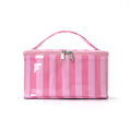 Color Block Striped Large Capacity Makeup Bag MK2BW6S10BOB62