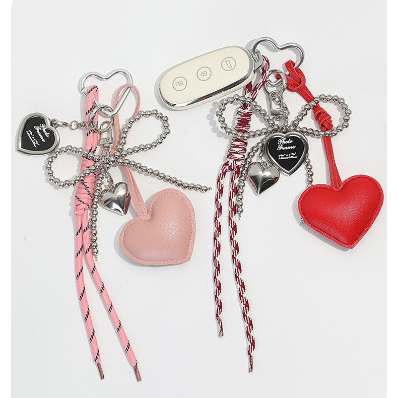 Simple Bow Heart Keychain Bag Charm DP25C772