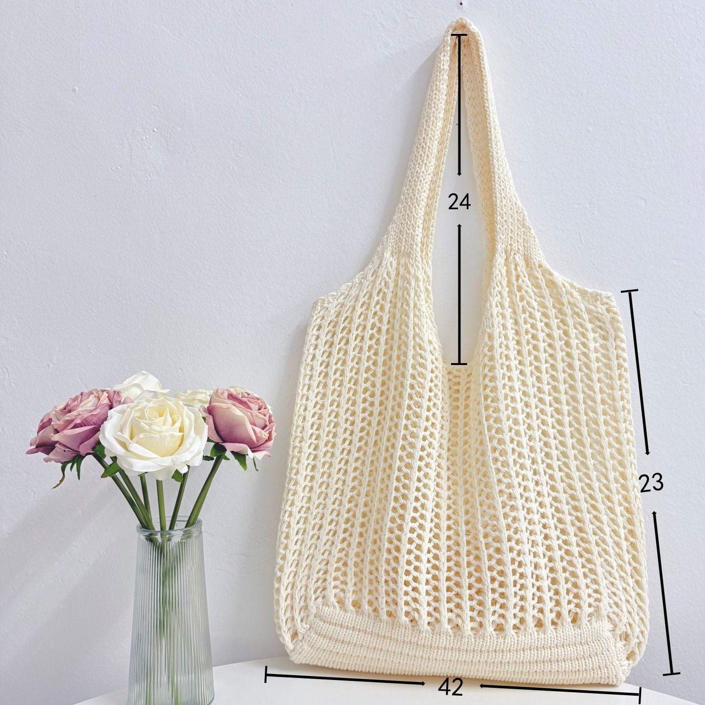 Solid Large Hollow Tote - DippedShop Wholesale - #6275