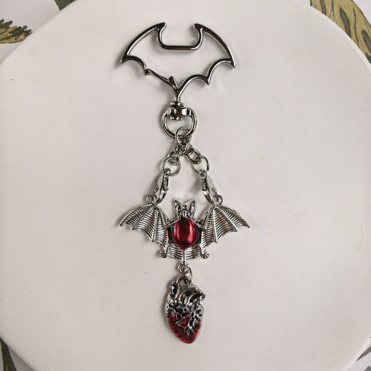 Vintage Gothic Vampire Bat Halloween Keychain 6W10BBC837