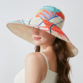 Simple Floral Print Reversible Wide Brim Bucket Hat 8BK6HAT160T