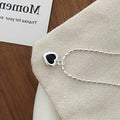 Simple Cubic Zirconia Heart Pendant Choker Necklace 6W6JNC387L