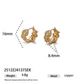 Hollow Gold Hoop Earrings - DippedShop Wholesale - #1603