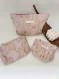 Trendy 3D-Flower Print Travel Toiletry Cosmetic Bag MK2BW6W10BOB397