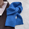 Classic Solid Color Plaid Knit Warm Scarf 6W6NSC79