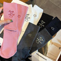 Smiley Face Crew Socks - DippedShop Wholesale - #3683