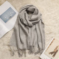 Solid Color Fringe Scarf - DippedShop Wholesale - #0883