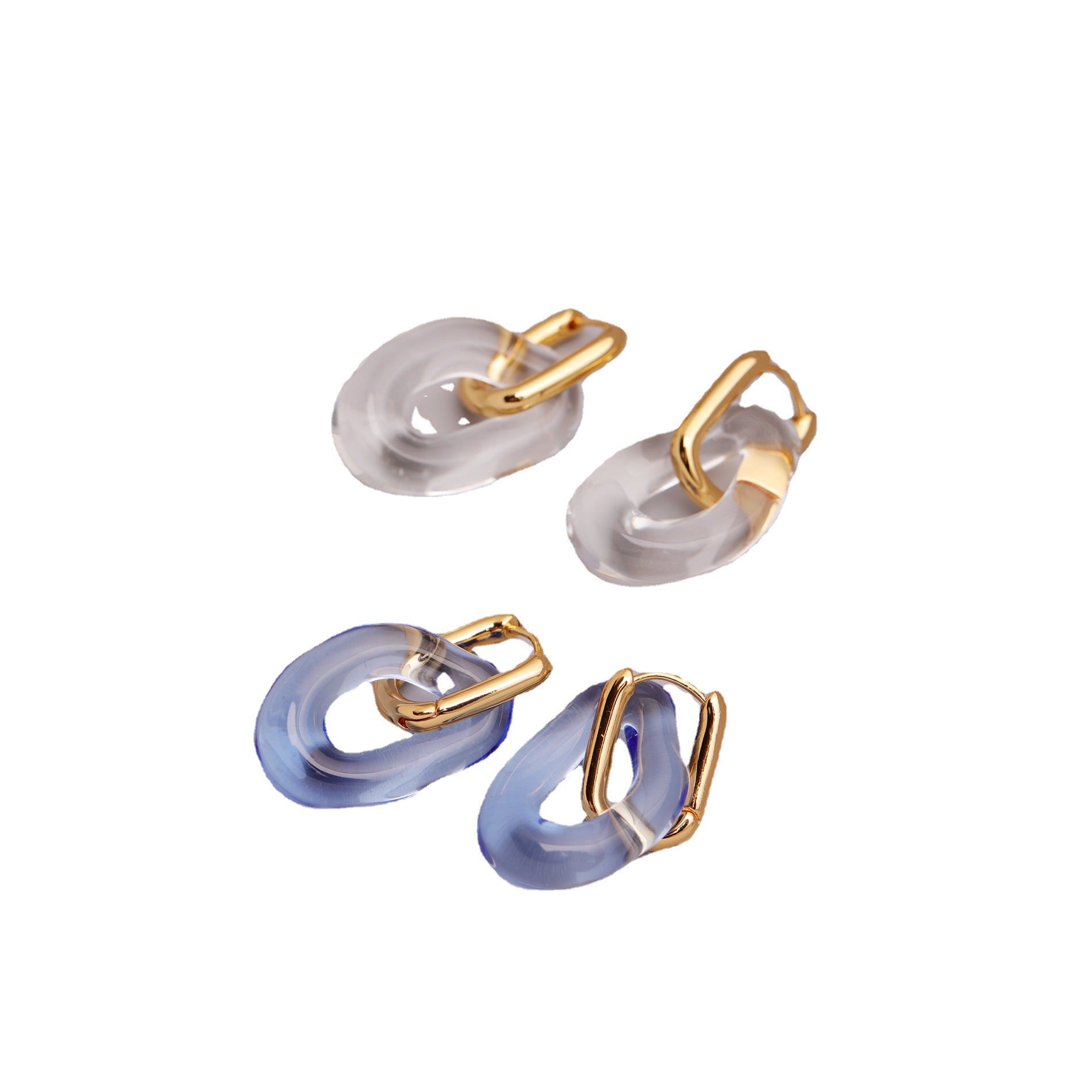 Chunky Gold Dangle Earrings - DippedShop Wholesale - #3395