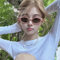 Chic Oval Frame Polarized Sunglasses MK2PPIM6W6GSG211