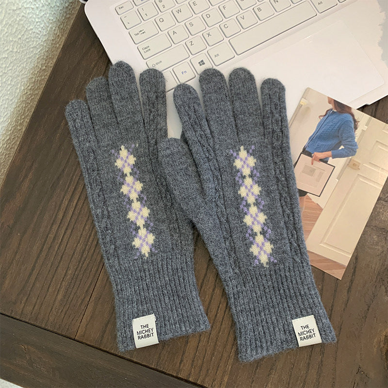 Trendy Cable Knit Christmas Touchscreen Warm Gloves 6W6GLO108