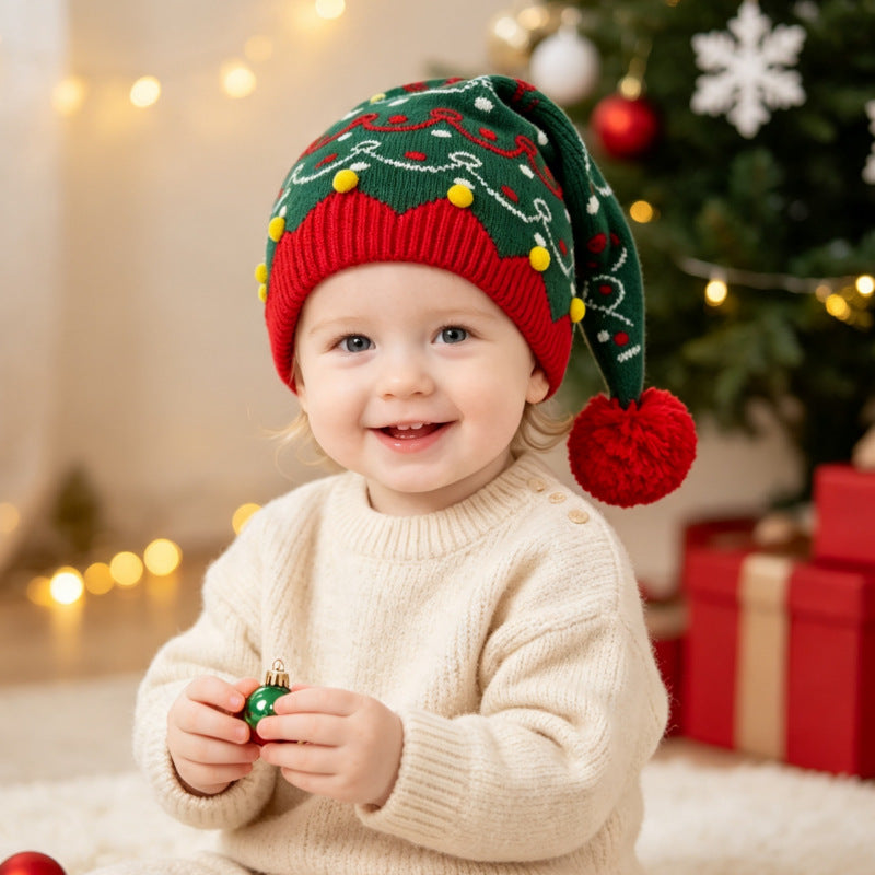 Cute Christmas Knitted Beanies Hat with Pompom 6W6HAT828