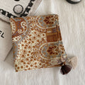 Polka Dot Paisley Print Tassel Neck Scarf MK2BK6W6HHS26